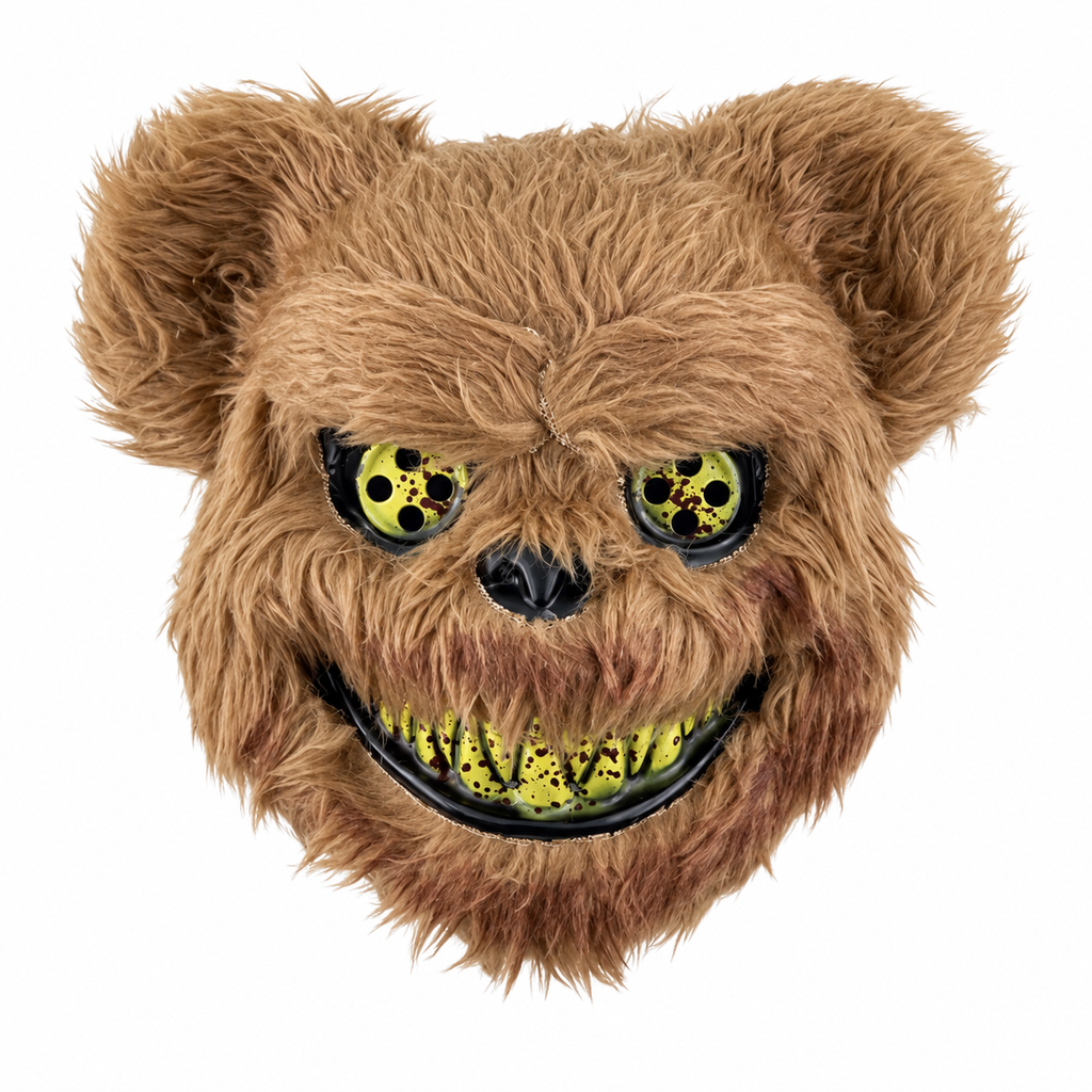 Masque ours Halloween sans LED brun HauntMask
