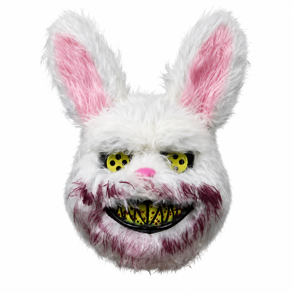 Masque lapin Halloween sans LED blanc HauntMask