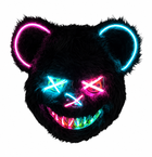 Masque ours LED Halloween — Rose et bleu