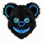 Masque ours LED Halloween bleu glacial HauntMask