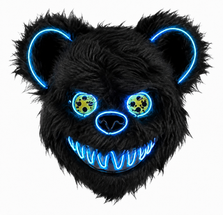Masque ours LED Halloween — Bleu glacial