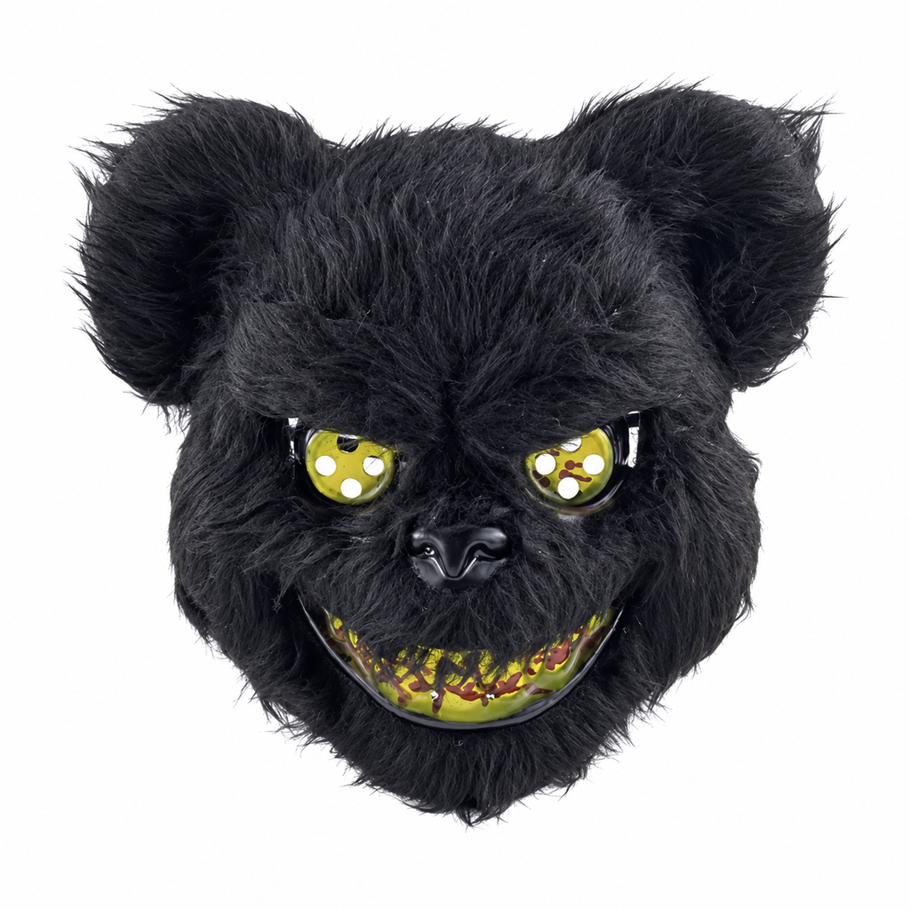 Masque ours Halloween sans LED noir HauntMask